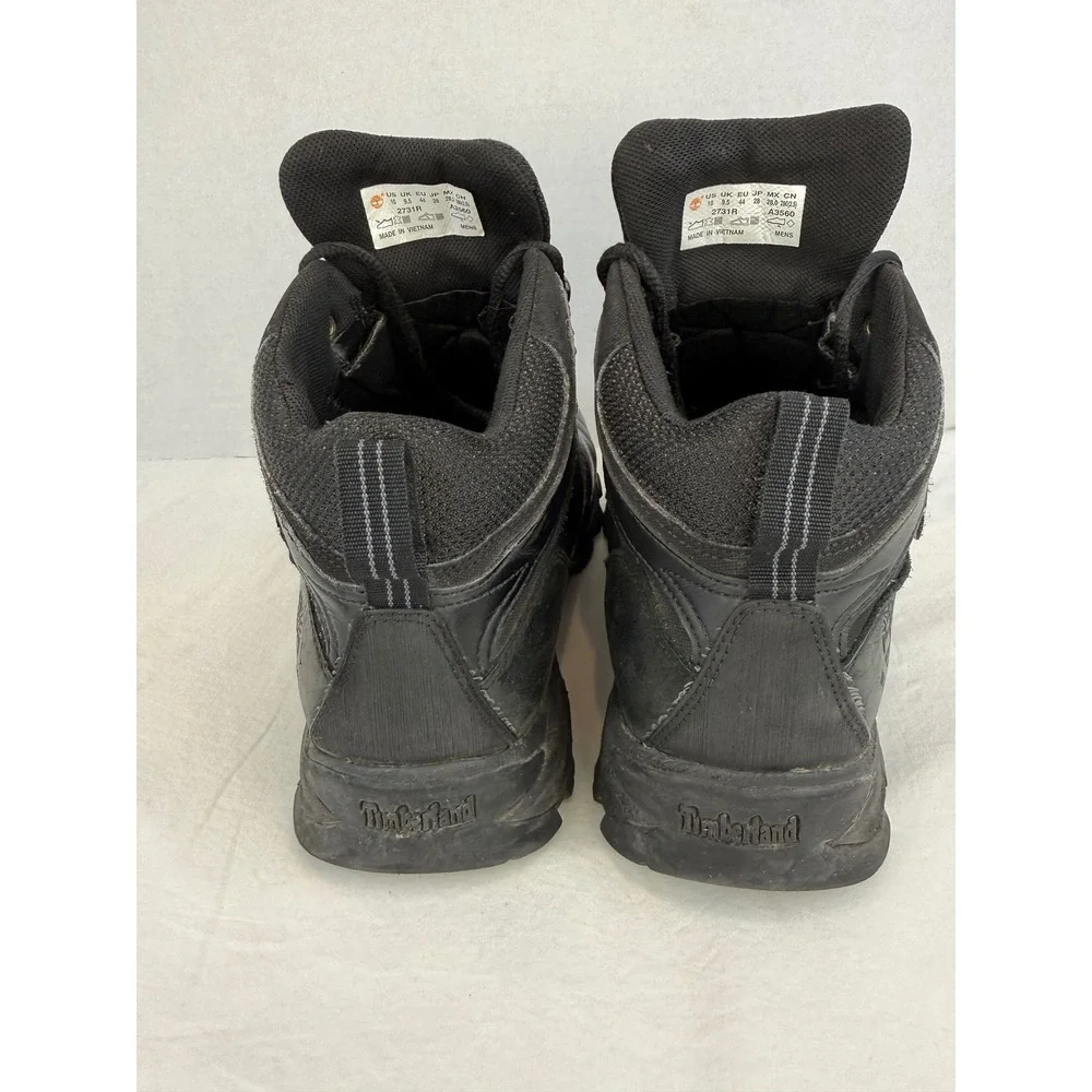 Timberland Mt Maddsen Waterproof Hiking‎ Boots Black Leather Mens 10 2731R A3560